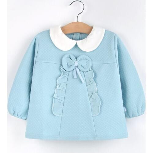 Thick warm Baby outer wear inverted gown childrens protective clothing waterproof anti-dressing princess dinner apron