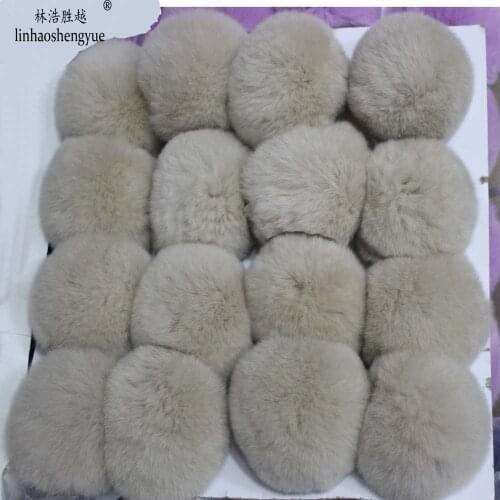 Linhaoshengyue Diameter 6cm 8cm 9cm The Real Rabbit Fur Accessories Ball