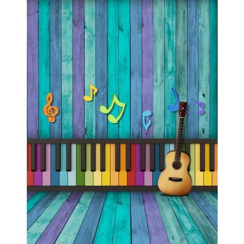 TR Rainbow Piano Photo Background Backdrop Melody Vinyl Backgrounds for Photo Studio Custom Newborn/ Kids Photo Booth Props