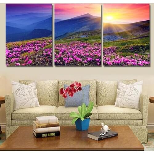 Triptych Diy Diamond Embroidery Flower World Diamond Painting Cross Stitch Rhinestone5D Diamond Mosaic Full Square Home Decora