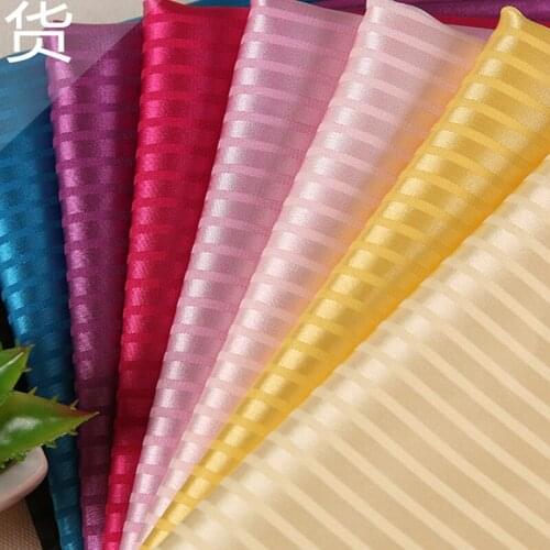 Stretchy fabric Charmeuse Satin Dress Material 100*150cm slight elastic Soft stripped silky glossy Satin DIY sewing Fabric