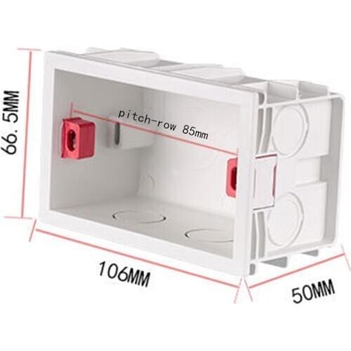 High quality 118mm type concealed junction bottom box cassette embedded switch socket universal installation box three colors