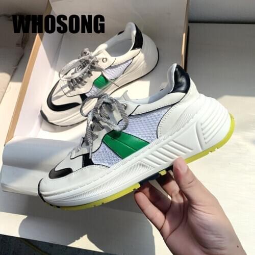 Women Sport Sneakers Ladies Casual Sneakers Female Brand Shoes Girls Mesh Sneakers Woman White Chunky Sneakers Trainers Autumn