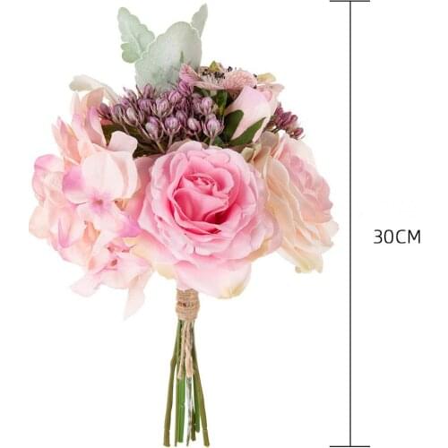 1Bunch Aritifical Fabric Flower Bouquet Wedding Ornament Household Decoration