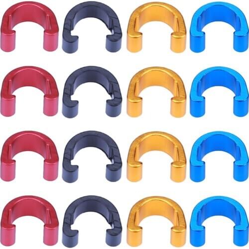 10 pcs/lot MTB Bike Brake Cable/Derailleur Line Case Aluminum Alloy C-Shape Buckle Clasps Bicycle C Clips Outdoor Cycling Parts