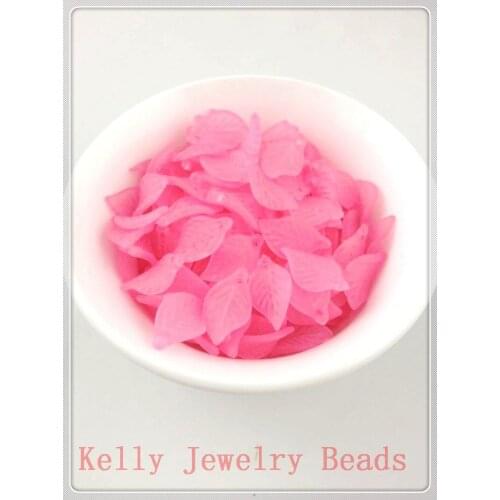 1000pcs/lot Cheap Acrylic DIY Beads Suppliers, Acrylic Leaf Jewelry Making Beads18x11mm With One Hole Free Shipping