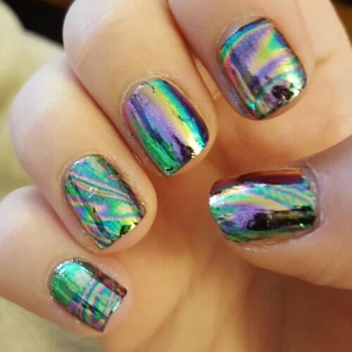 12 Pcs Multicolor Starry Sky Nail Foils Stickers Manicure DIY Transfer Sticker