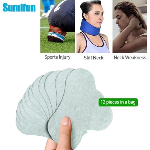 Sumifun 12Pcs/bag New Arrival Wormwood Neck Back Medical Plaster Cervical Spondylosis Pain Relief Sticker Rheumatoid Patch