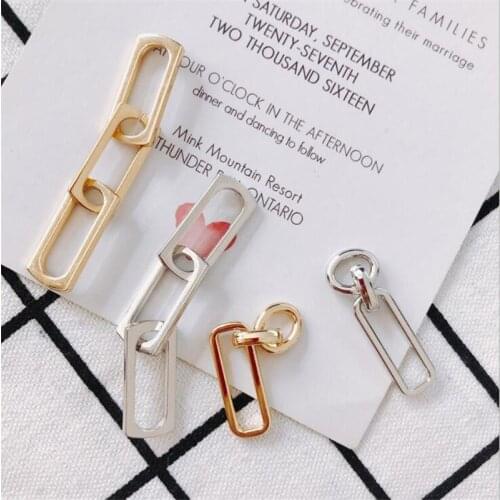 20pcs/lot new creative irregular link square charms connectors for diy earrings pendant jewelry making accessories material