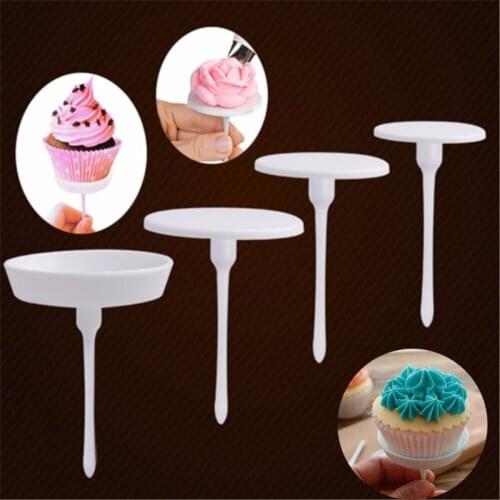 4pcs/set Cake Flower Nails Plastic Piping Nail Baking Piping Stands Tools Removable Ice Cream Cake DIY Decorating Tools