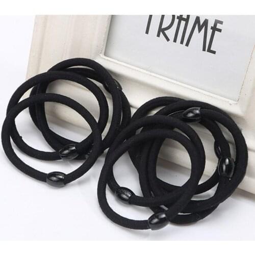 8pcs Ponytail Holders Elastic Hair Bands Hair Ties Hair Accessories for Girl Women (Black)
