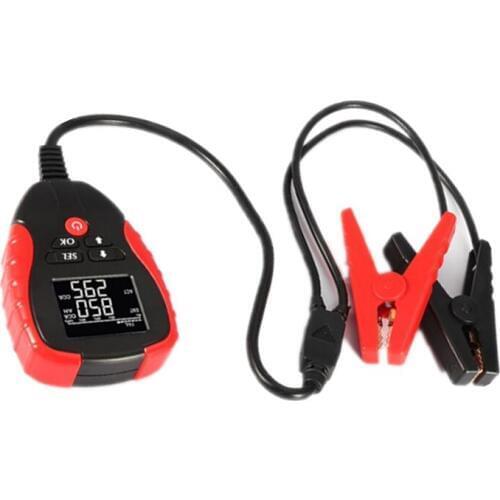 Digital Automotive Battery Tester Analyzer 12V with LCD Backlit for Voltage, Capacitance, Resistance, CCA Value, Battery Quality