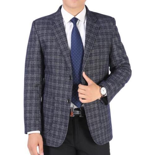 Business mens suit Middle-aged jacket men casual blazer masculino slim thin coats man casaco jaqueta masculina spring autumn