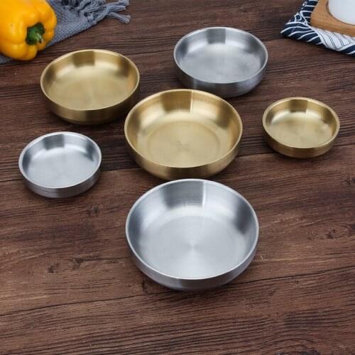 Home Korean Bowl Double Insulation Rice Bowl Brushed Kimchi Dish Titanium Anti-scalding Soup Bowl Small Bowl Dishes Kitchen