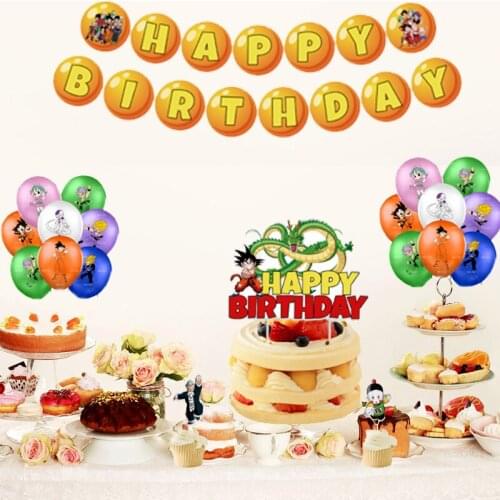Dragon Ball Theme Decoration Balloon Set Childrens Birthday Party Dragon Ball Aluminum Film Balloon Combination Party Supplies