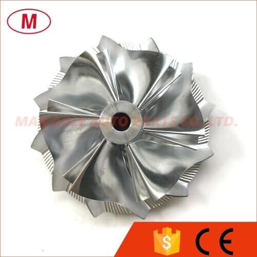 GT15-25 49.62/61.98mm 6+6 blades Turbo Billet compressor wheel/Aluminum 2618/Milling wheel for Turbocharger Cartridge