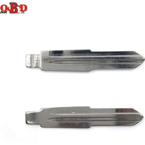 HKOBDII 10 pcs/lot Metal Blank Uncut Flip KD Remote Key Blade Type 43# (T11) for Chery E5
