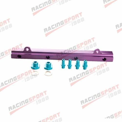 High Flow Fule Rail Kits For M-i-t-s-u-b-i-s-h-i 4G93 CNC Billet Aluminum Purple