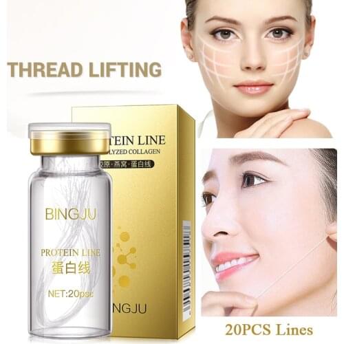 Face Filler Absorbable Collagen Protein Thread Face Lift Plump Silk Fibroin Line Carving Anti Aging Essence