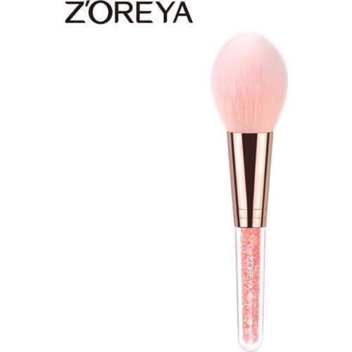 ZOREYA Brand New Arrival Beauty Crystal Handle Makeup Blush Face Brush Super Soft Makeup Brushes Rose Gold Cosmetic Brushes Tool