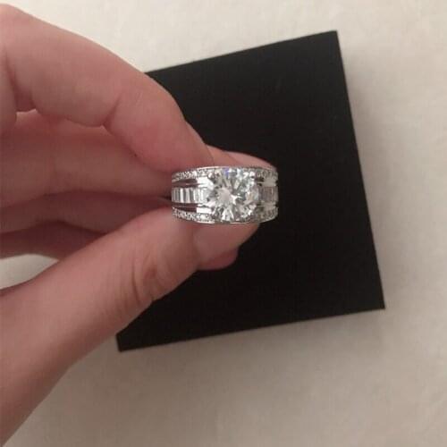 New Arrival Bling Bling Zircon Ring Women Girl Wedding Engagement Ring Gift for Love Couple Size 6-10 High Quality