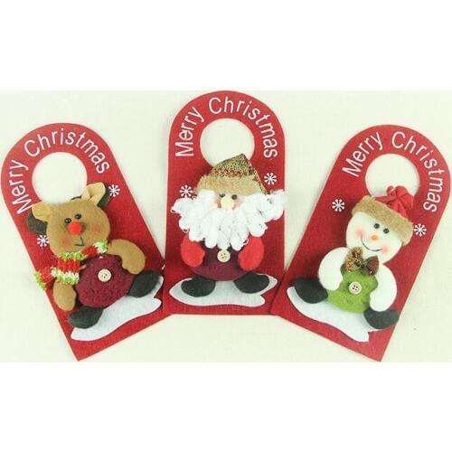 New Arrive Hoomall Christmas Door Decoration Doorplate Santa Claus Snowman Christmas Drop Ornaments adornos navidad