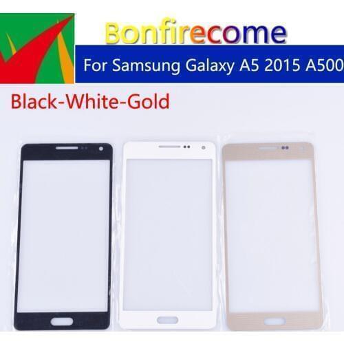 10pcs\lot A500 For Samsung Galaxy A5 2015 A500 A500F A500FU A500M A500Y A500FQ Front Outer Glass Touch Screen Lens Replacement