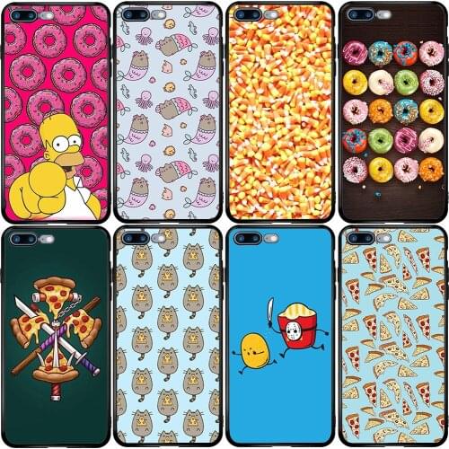 Phone Case for Samsung A5 A6 A7 A8 A10 A20 A30 A40 A50 A60 A70 A80 A90 J3 J4 J5 J6 J8 Plus Doughnuts Pizza Macaron Sprinkles