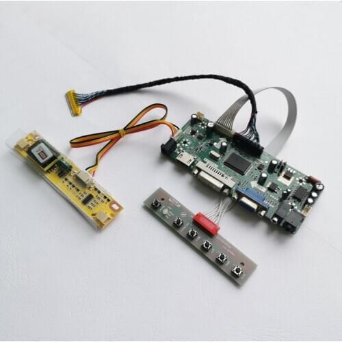 Fit HSD156MGW1 M156B1 M156XW01 VGA DVI keyboard LVDS 30Pins 15.6" 2CCFL 1366*768 M.NT68676 LCD screen controller board kit