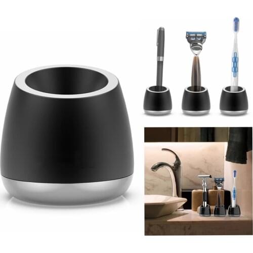 Razor Holder Stand Aluminum Alloy Anti-Slip Multi-Purpose Stand for Toothbrush Signing Pen Safety Shaving Razor Base Stand Brush