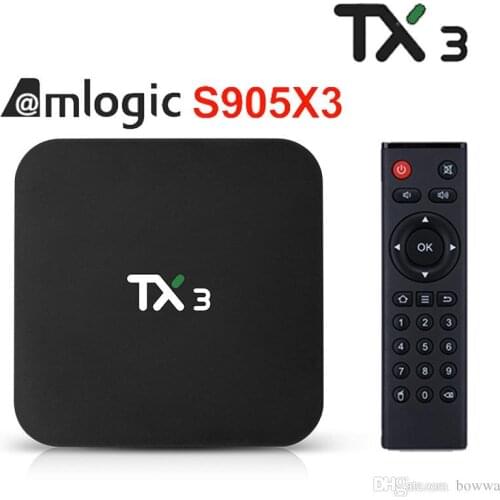 5pcs Android 9.0 TX3 Smart TV Box Amlogic S905X3 4GB 64GB Max 2.4G/5G Dual WiFi USB3.0 BT4.0 8K 4K H.265 Youtube Media Player