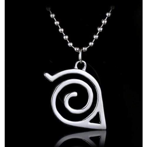 RJ Konoha Logo Swirl Pendant Necklace Woman Man Cosplay Choker Chain Jewelry Accessory Gift