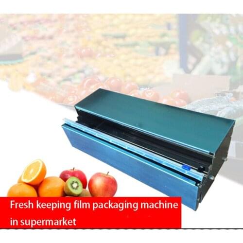 Fresh keeping film packaging machine in supermarket，Manual packer for Food fresh fruits and vegetables 51*13mm