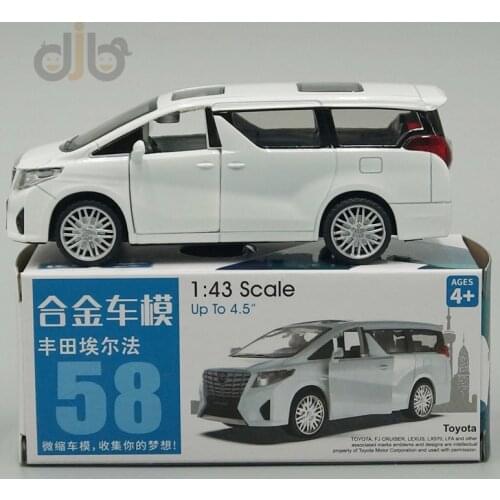 1:43 Diecast Car Model Toy Alphard MPV Commercial Vehicle Pull Back Car