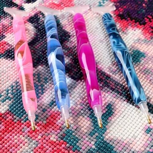 1PC Flower Pattern Diamond Painting Point Drill Pen DIY Handmade Craft Diamond Embroidery Cross Stitch Tools Accessories