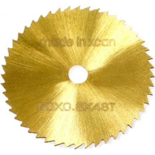 1PCS HSS Titanium plating gold small saw blade metal wood plastic electric grinder 50mm/60mm/80MM mini small circular saw blade