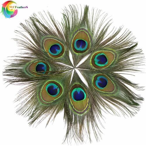 10PCS Beautiful Natural Peacock feather Width 4-6 CM Big eyes for DIY handwork Jewelry Accessories Crafting Projects feathers