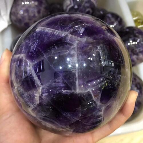 100mm NATURAL Dream Amethyst Crystal sphere ball Orb Gem Stone Healing for Home Decor