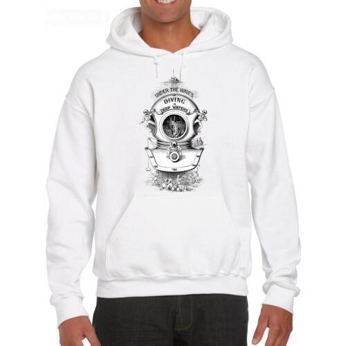2019 Fashion Men Custom Victorian Diver Illustration Victoriana Scuba Vintage Div Hoodies Sweatshirt