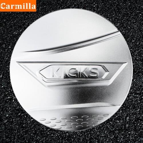 ABS Chrome Car Fuel Tank Cap Protection Cover Trim for Nissan Kicks 2017 - 2021 Suite Kit Accessories Car-Styling Carmilla