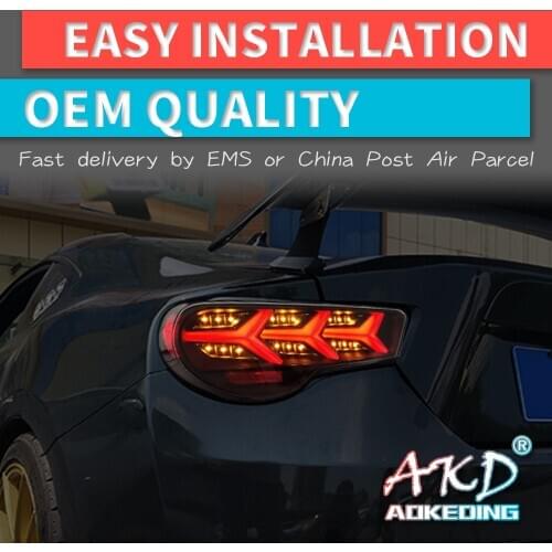 AKD tuning cars Tail lights For Toyota GT86 86 Taillights LED DRL Running lights Fog lights angel eyes Rear parking lights