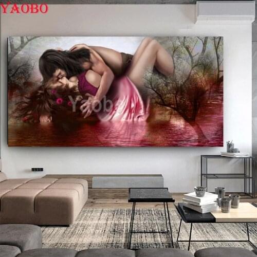 Diamond Embroidery Romantic Sexy Couple diamond painting Full Square/Round drill 5d diamond embroidery cross stitch Top Gift