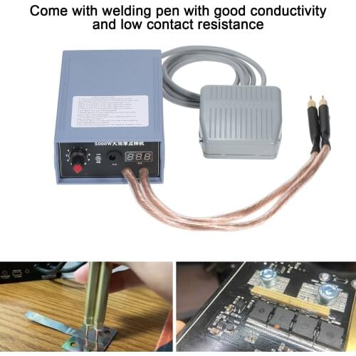 Spot Welder 5000W High Power Handheld Spot Welding Machine 0-800A Current Adjustable Welders for 18650 Battery US/EU Plug