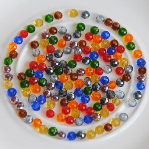 4mm Czech Rondelle Spacer Crystal Glass Beads For Jewelry Making Faceted Color Clear Diy Beads Loose Wholesale