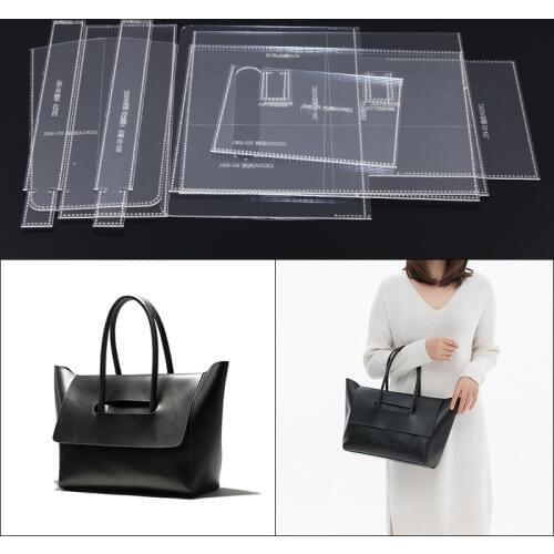 1 Set Handmade Large-capacity Tote BagTemplate Clear Acrylic Sewing Pattern DIY Hobby Home Sewing Bag Stencils 42*25*12cm