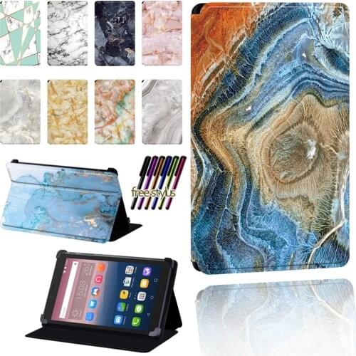 Feather Case for Alcatel OneTouch Pixi 3 7" 8" 10"/Pixi 4 7" Tablet Foldable Fall Protection Cover + Pen