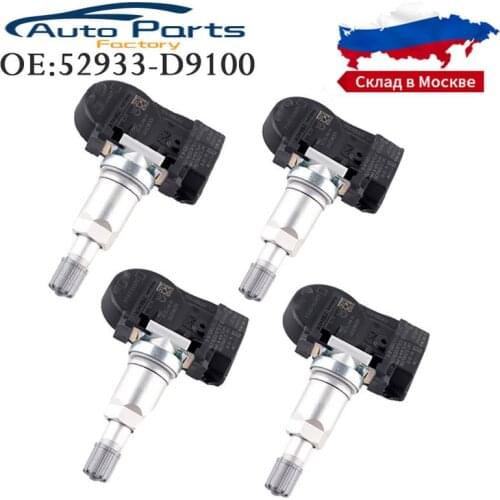 4 PCS TPMS Tire Pressure Sensor For Kia Cadenza k7 17-18 Sportage / NIRO 17-19 SORENTO 18-19 52933-D9100 52933D9100 433Mhz