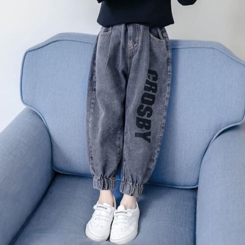 Kids Cartoon Trousers Pant Fashion Girls Jeans Children Boys Hole Jeans Kids Fashion Denim Pants Baby Jean Infant Clothing