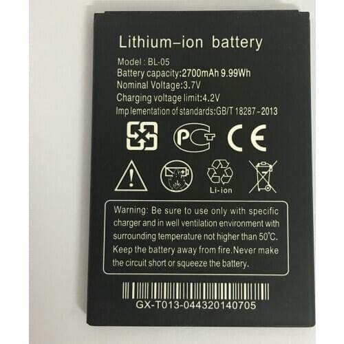 For THL L969 Battery Brand New Original 2700mAh bl-05 Li-ion Battery Replacement for THL L969 Smart Phone