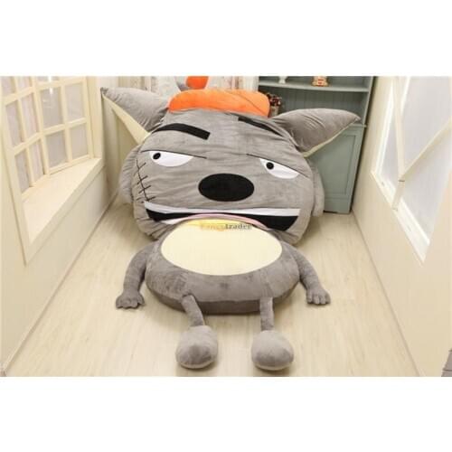 Fancytrader Cute High Quality Wolffy Bed 210cm X 150cm Super Cute Huge Giant Wolffy Tatami Carpet Sofa Bed Free Shipping FT90294